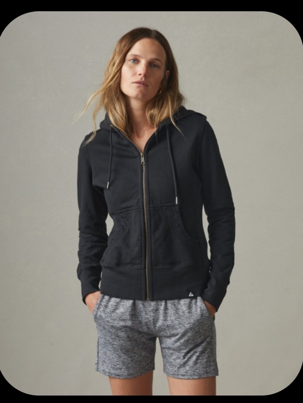 American Giant Classic Full Zip Hoodie In Black XS